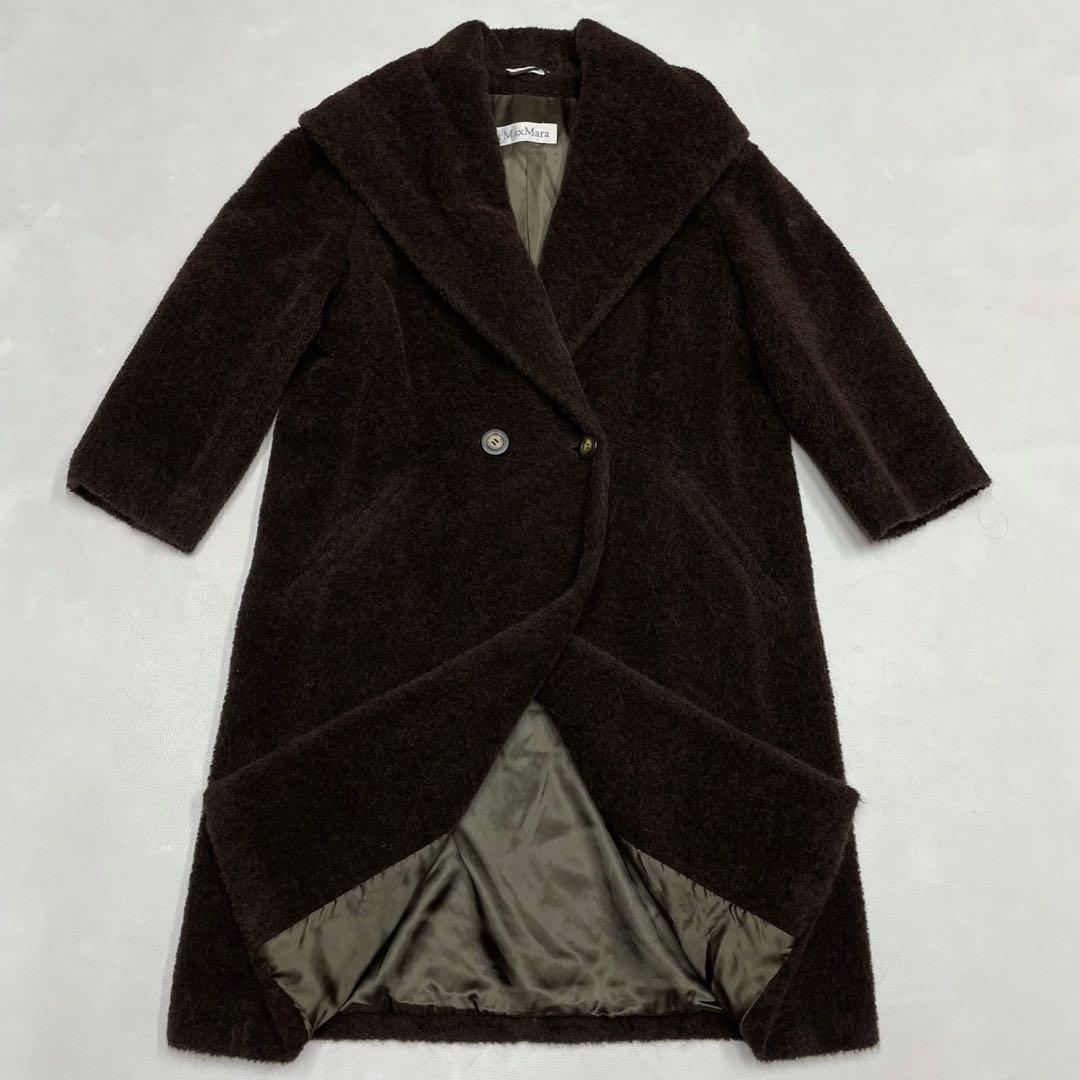 美品 MAX MARA マックスマーラ アルパカ ビッグカラー ロングコート Max Mara Studio（マックスマーラステュディオ） 良品 マックスマーラ
