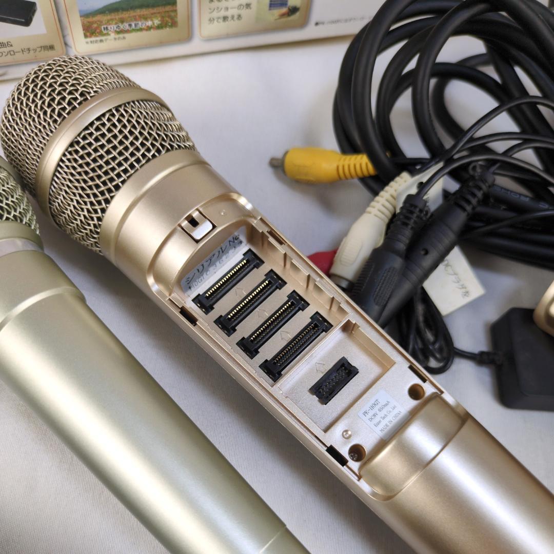 美品 オンステージ お家カラオケ 1100曲収録 PK-110GT ペアマイク付