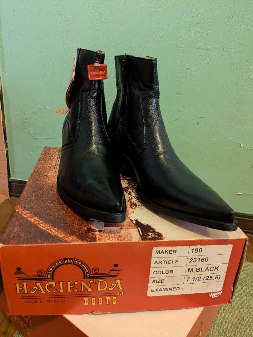 ★HACIENDA BOOTS★本牛皮ブーツ★US7.5(25.5cm)★