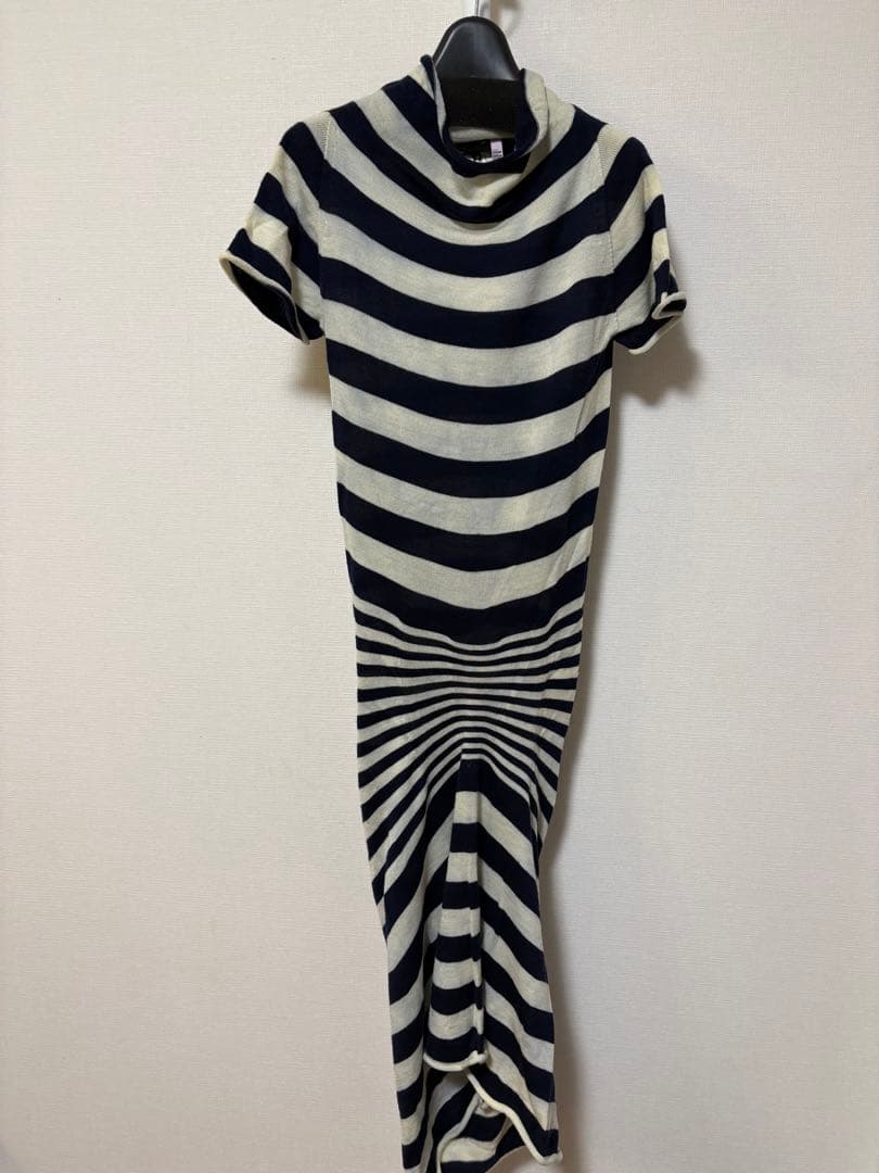 JUNYA WATANABEストライプ ハイネック 半袖 ワンピース JUNYA WATANABE MAN - ジュンヤワタナベマン 22FW Levi'sコラボ