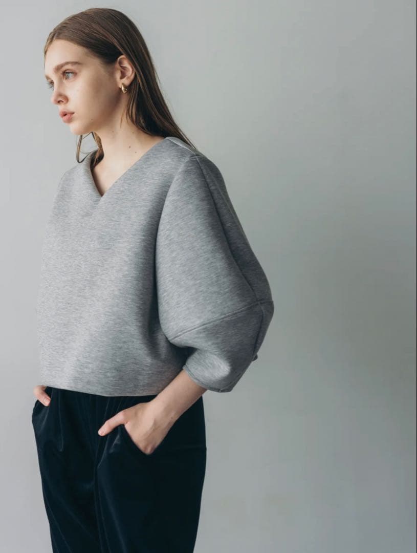 トップス CARLA Lady puff tops Carla ” Short Sleeve Scrunch Top ( Blue ) – Ale Accessories