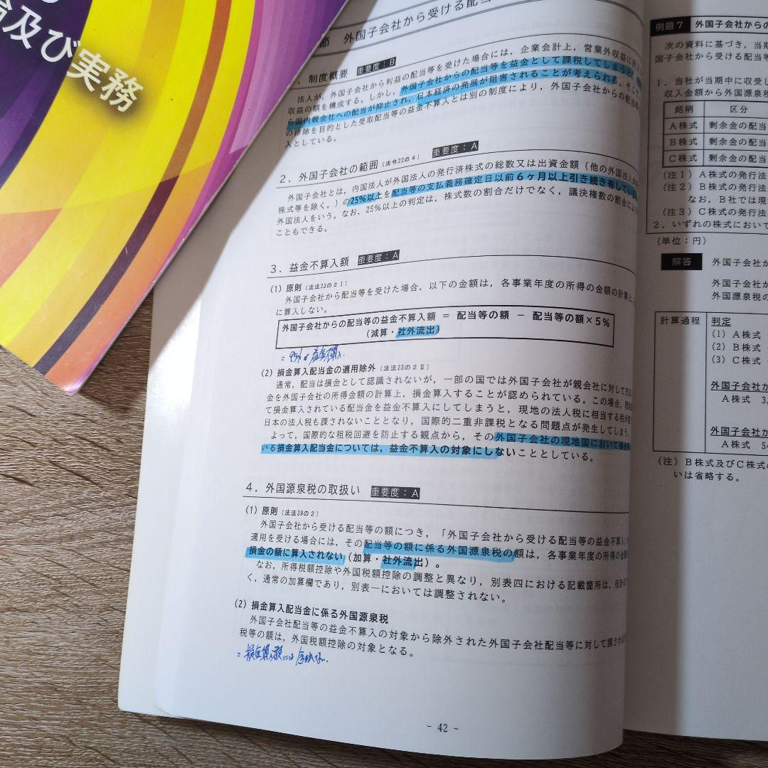 CPA 修了考査 公認会計士 税に関する理論及び実務 テキストセット 2024