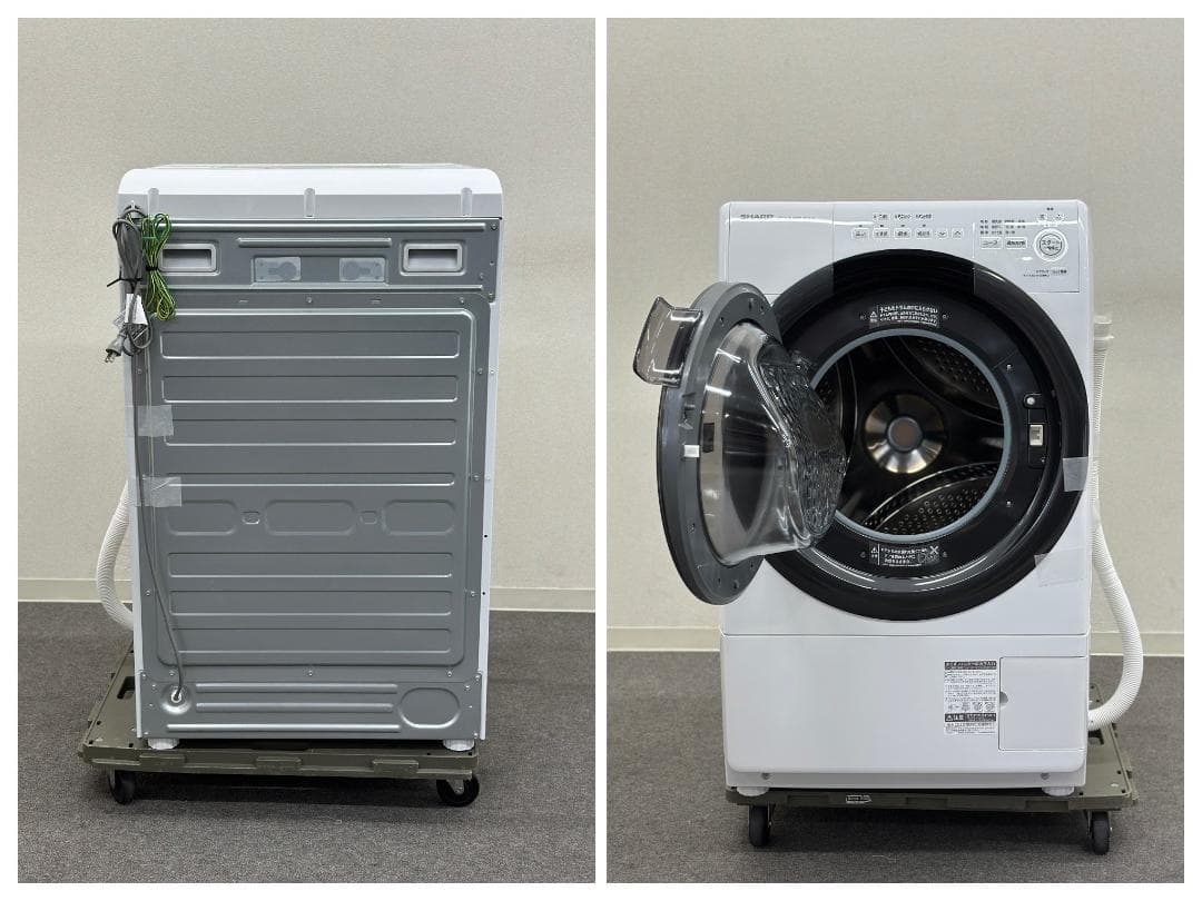やや訳アリ シャープ ドラム式洗濯乾燥機 7.0/3.5kg ES-S7G-WL - メルカリ