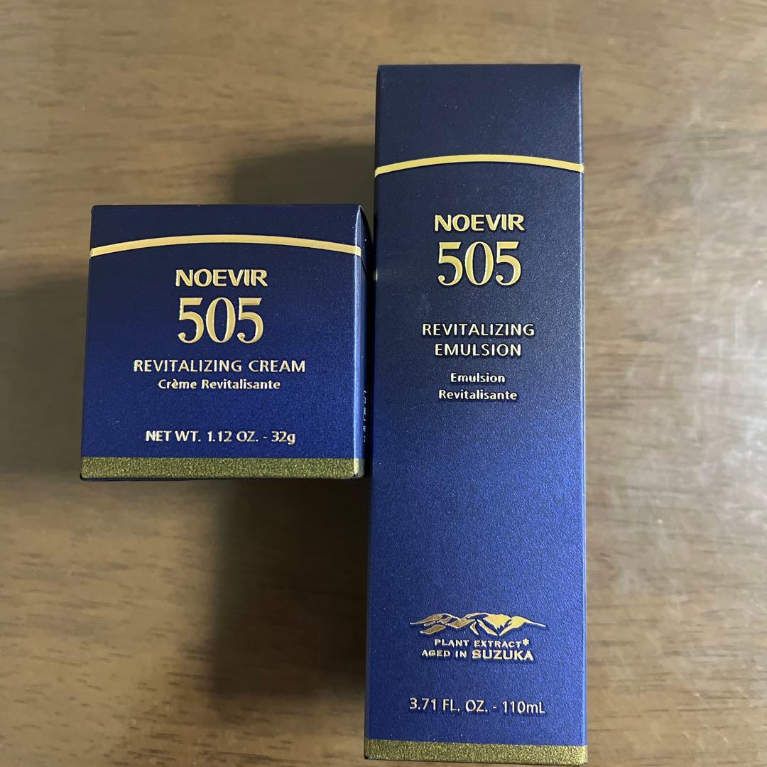 未使用品ノエビアNEW505ミルクローションandクリーム NOEVIR 505 ノエビア ミルクローション 乳液 薬用 110ml リニューアル