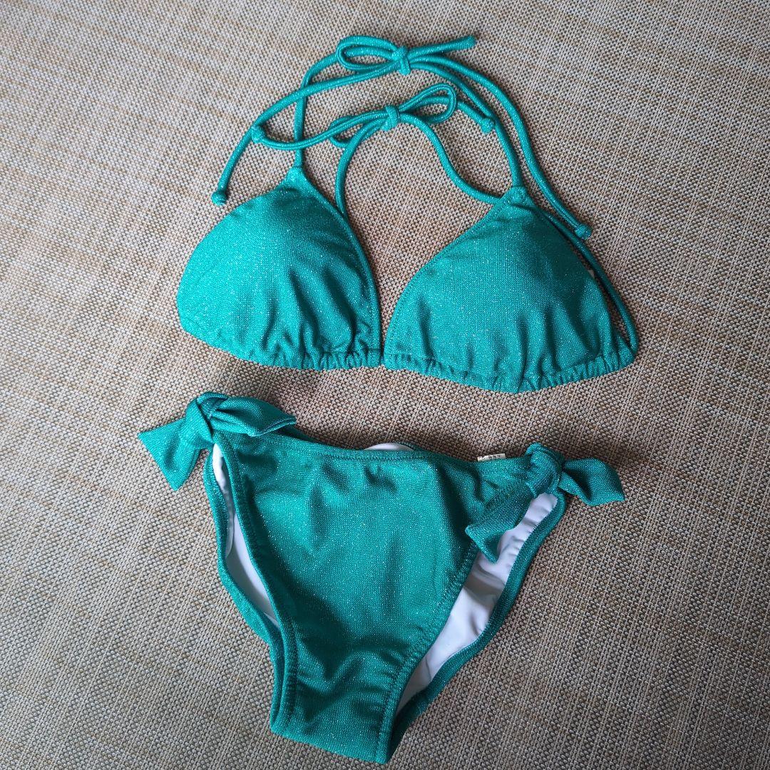 水着【ミューラーン】 エメラルドグリーン 9 号 ビキニ 日本製 美品