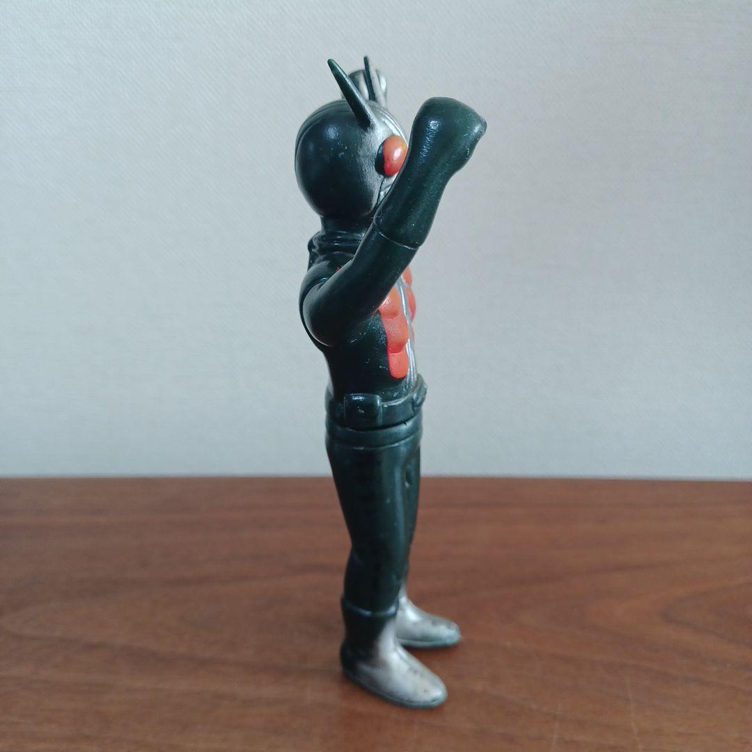無版権 パチもの 「ライダーマン」風の鉄紺色の希少ソフビ フィギュア