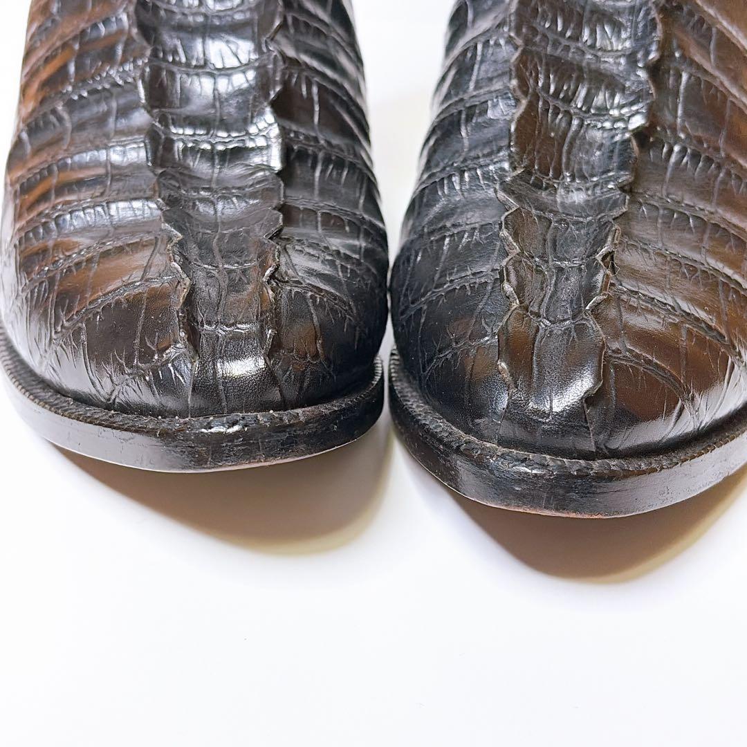 DURANGO　ウエスタンブーツ　黒　ヴィンテージ　27.5cm クロコ