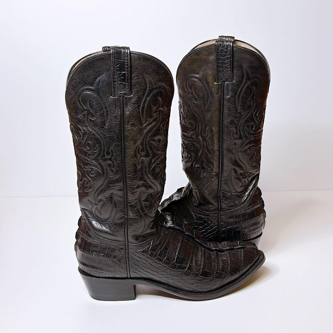 DURANGO　ウエスタンブーツ　黒　ヴィンテージ　27.5cm クロコ