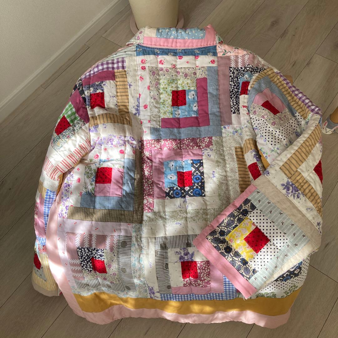 ハンドメイド パッチワークキルト キルティングジャケットビンテージ