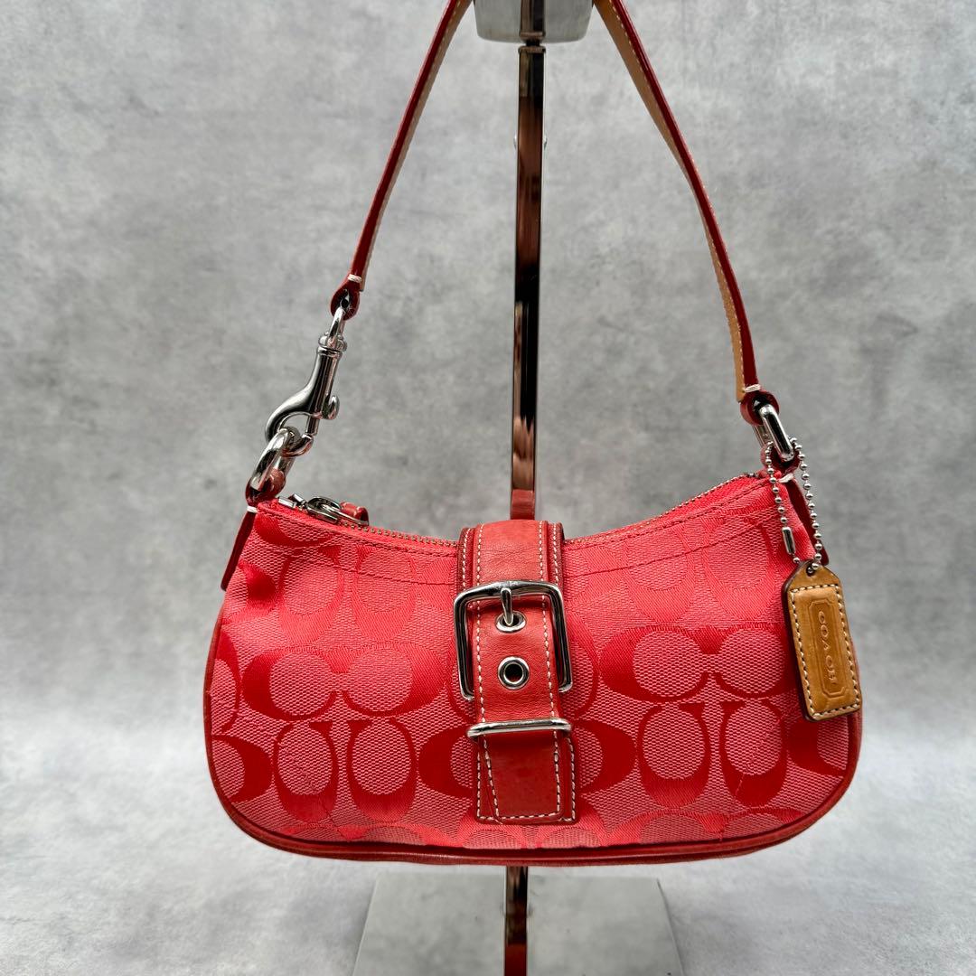 希少色✨COACH ソーホー アクセサリーポーチ レッド 6362 - メルカリ