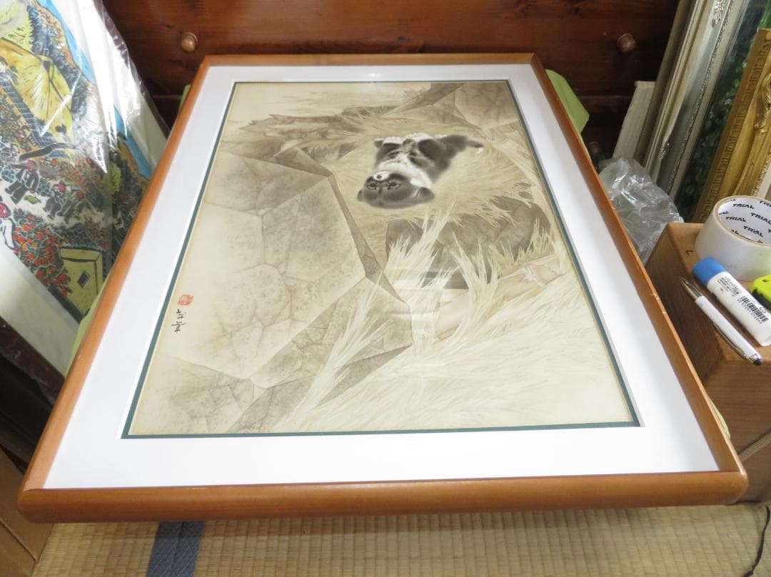 ◇ 米春茂（ライスチュンマオ） 題不明 中国画（水彩） 国家一級美術師