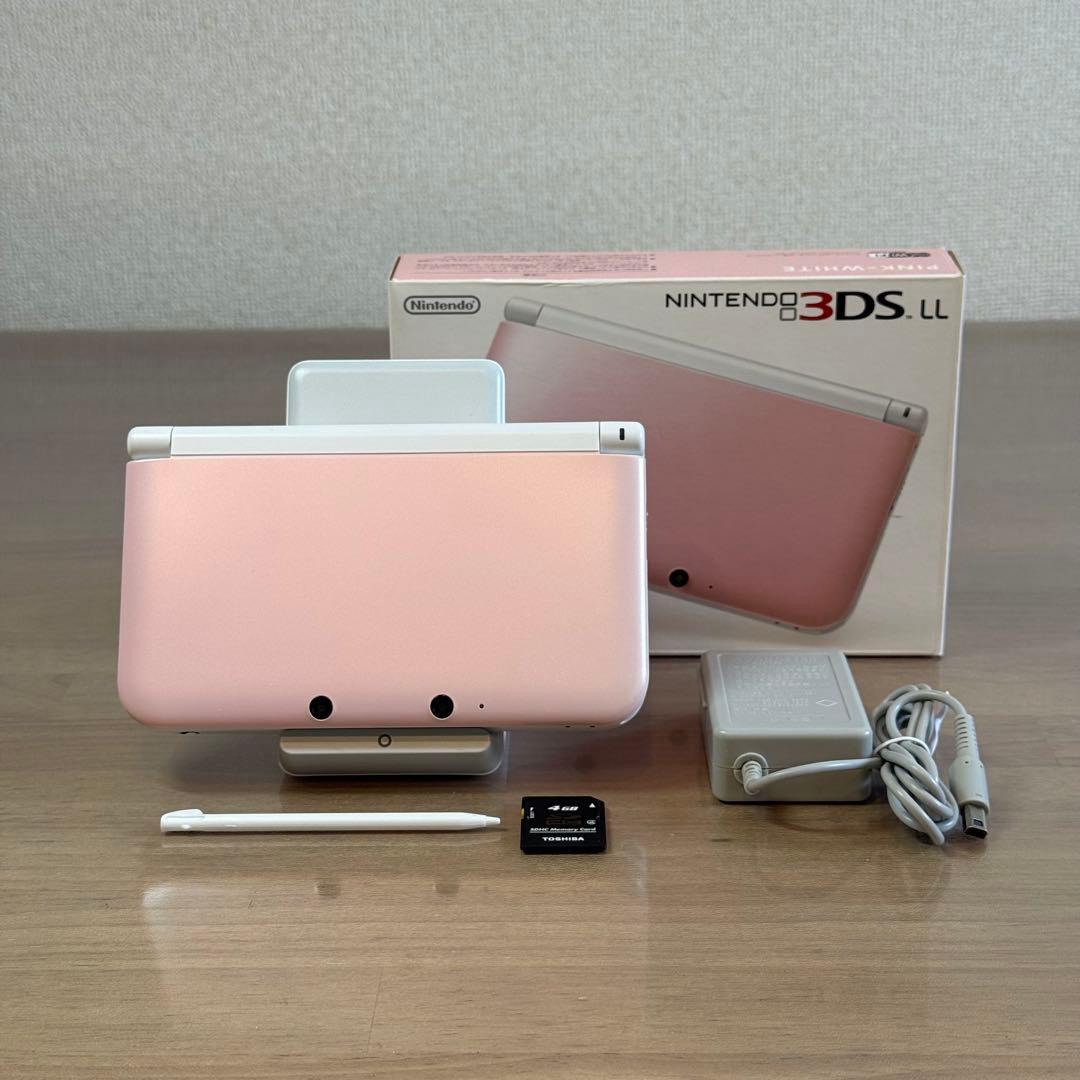 6-116 ニンテンドー3DS LL ピンク×ホワイト 箱付き - メルカリ