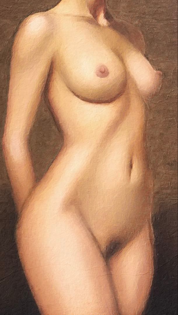 【最高傑作・裸婦画・リアリズムヌード油彩画風】美しい女性をモデルにしたアート作品