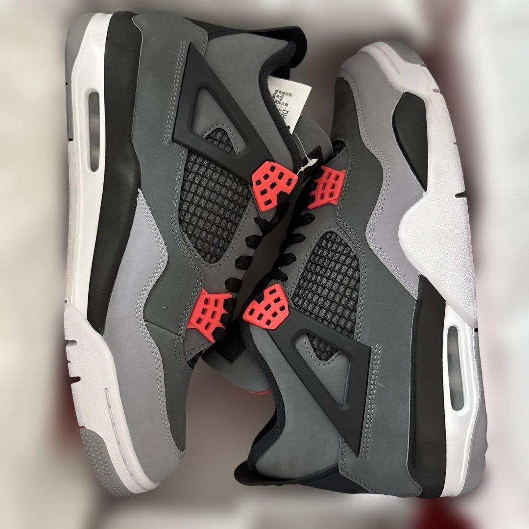 ナイキ NIKE エアジョーダン4 インフラレッド 新品未使用タグ付 27㎝ 国内6月25日/27日発売予定】ナイキ エアジョーダン 4 レトロ 