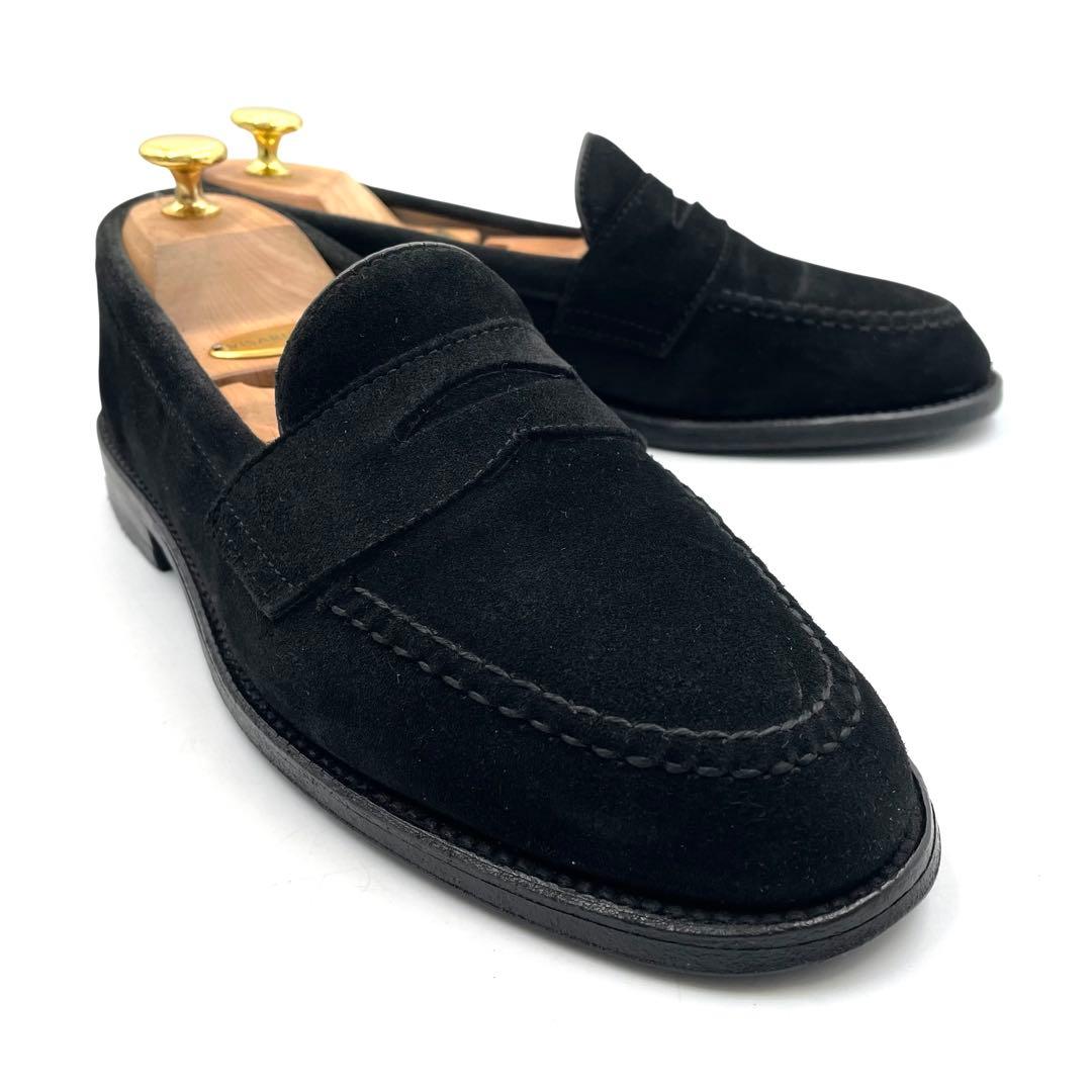 《超美品》Alden オールデン ローファー スウェード レザー 黒 6 1/2
