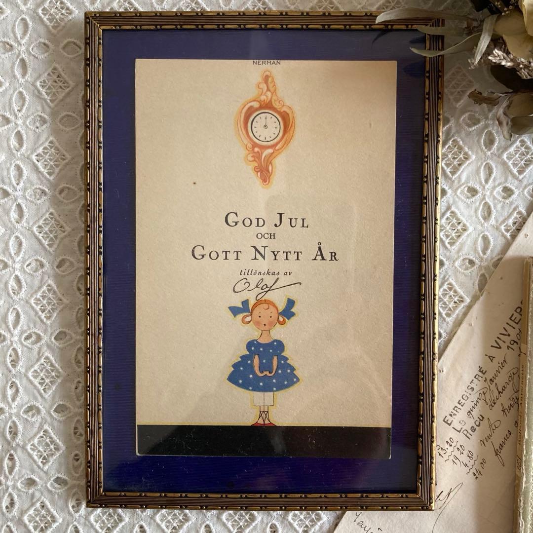 アンティークフレームA☆超希少スウェーデン1920年代エイナルネイマン