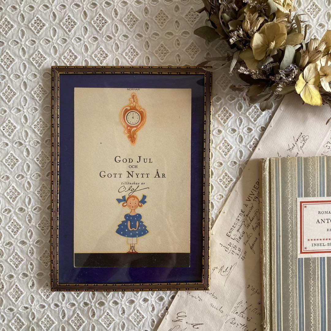 アンティークフレームA☆超希少スウェーデン1920年代エイナルネイマン