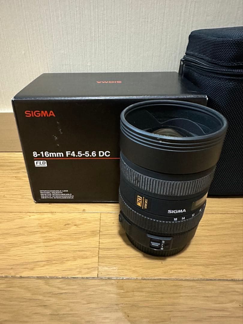 箱とケース有 キヤノン用 SIGMA 8-16mm F4.5-5.6 DC