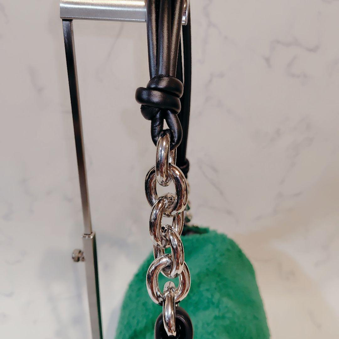 TOUS トウス シープスキン ラージクロスボディバッグ グリーンの通販