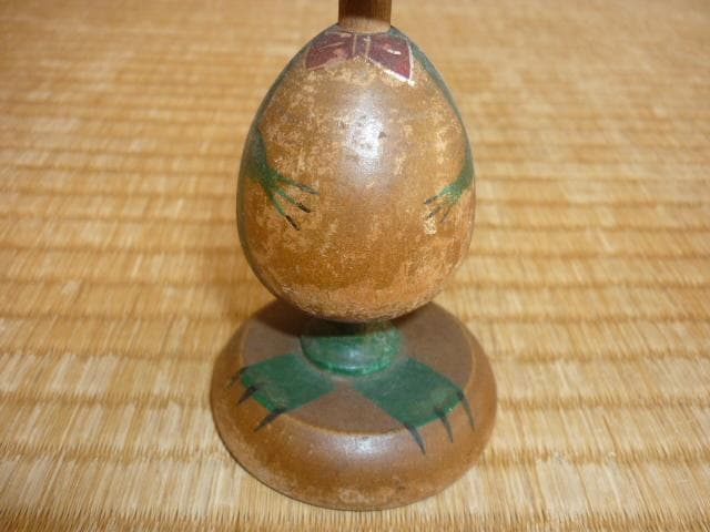 極希少 昭和30年代◇コーワ（興和）パイプをくわえる木製首振りカエル