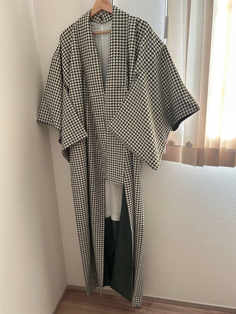 きものやまと ポリエステル着物 千鳥格子 Sサイズ 広衿 袷 きものやまと ポリエステル着物 千鳥格子 Sサイズ 広衿 袷