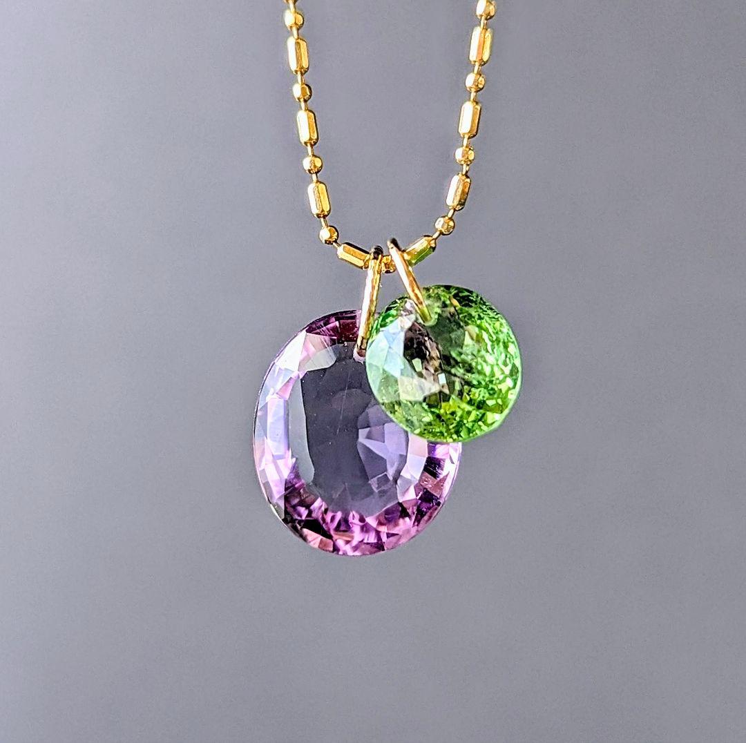 ＊N♢K18 大粒アメシスト 5.3ct チャーム ペンダントトップ