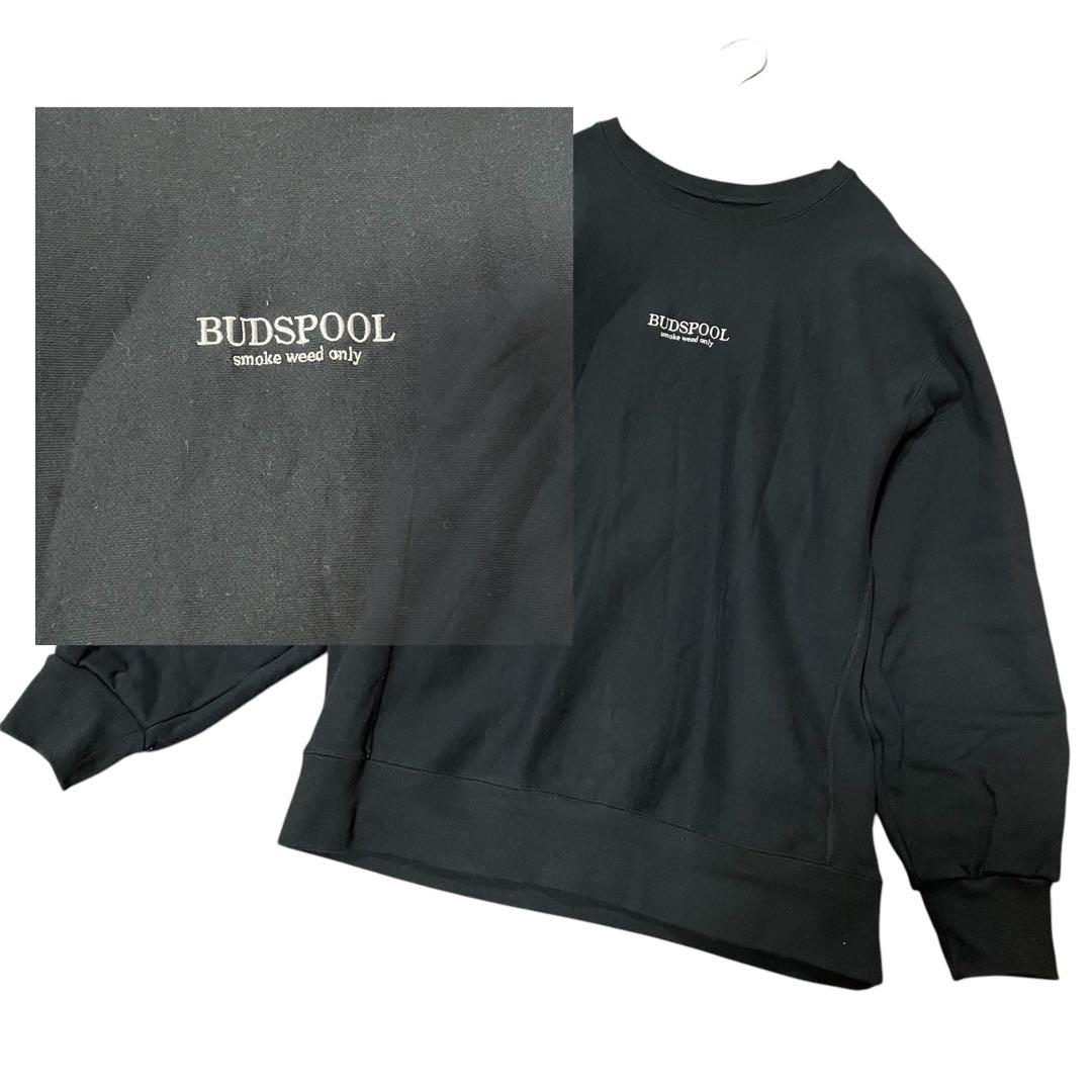 希少】激レア バッズプール舐達麻 センターロゴ 黒肉厚スウェット XL