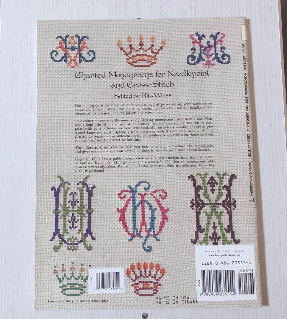 クロスステッチ 洋書 図案集 デザイン アルファベット 刺繍 英語