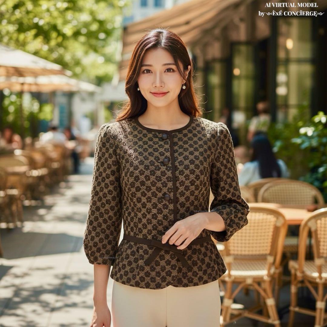 エムズグレイシー デイジーボタニカル スイッチファブリックノーカラー