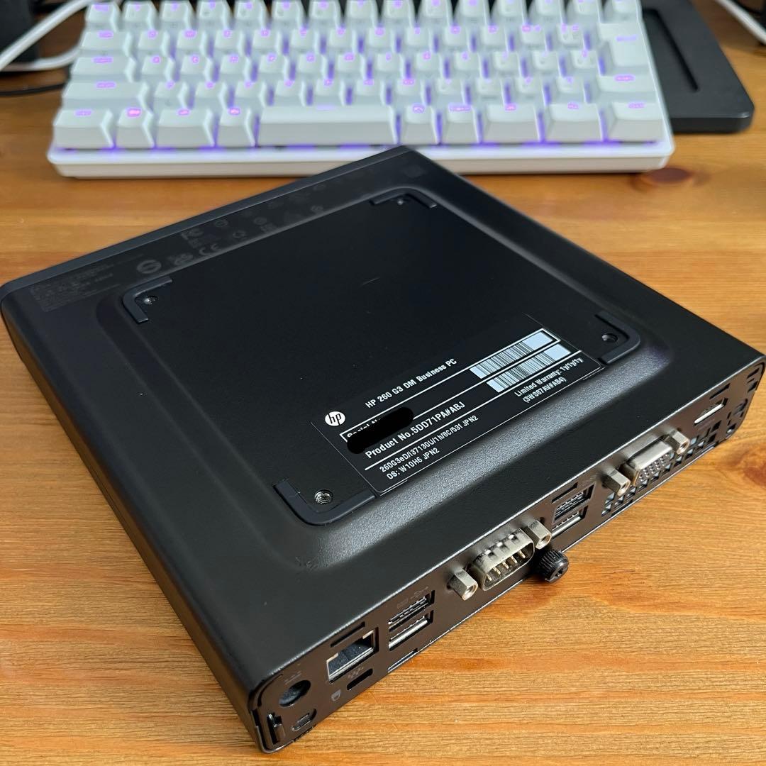 Core i3-7130U ミニPC 【HP 260 G3 DM】 SSD