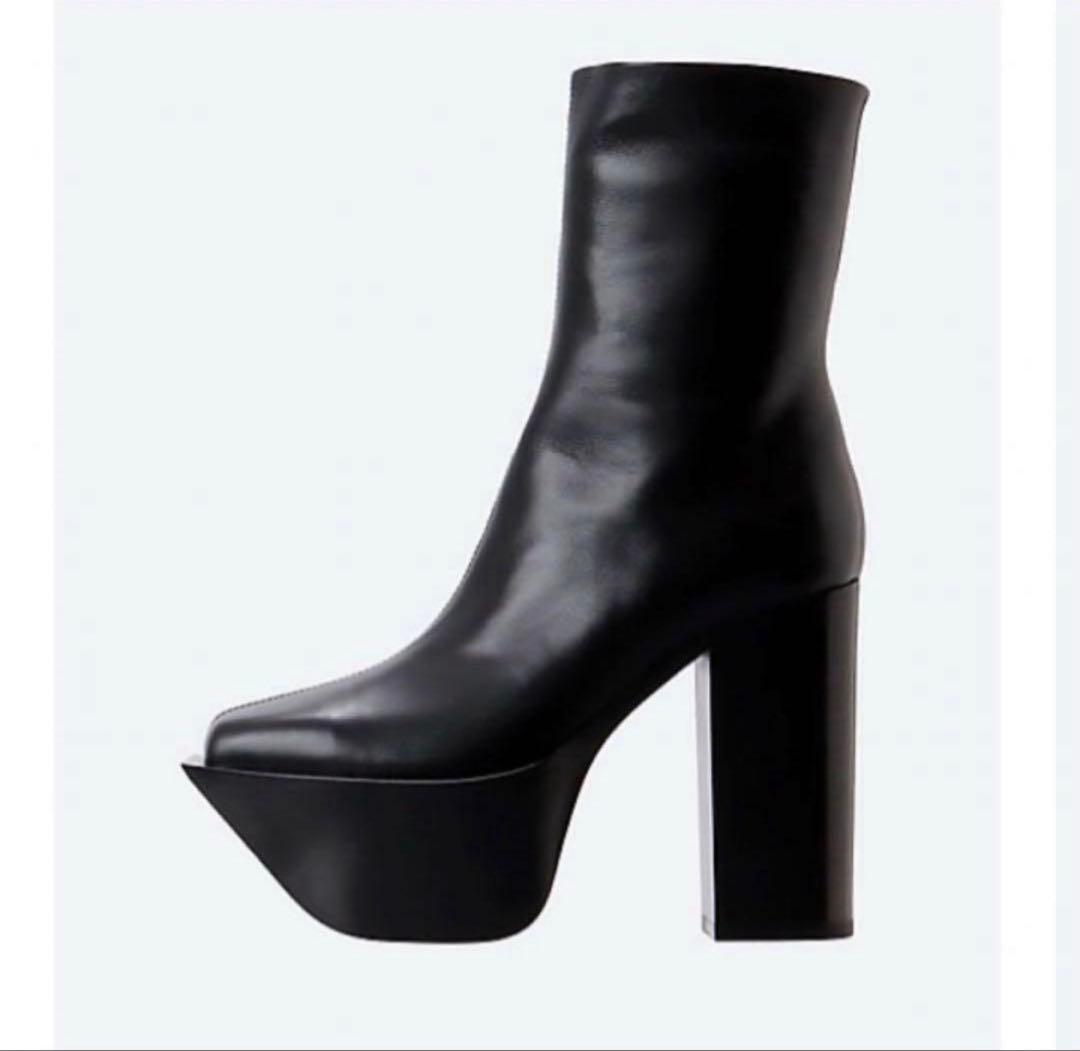 Peter doピータードゥ プラットフォームアンクルブーツ 38 ヒールブーツ PETER DO(ピータードゥ) ブーツ(レディース) - ブランド通販のBUYMA