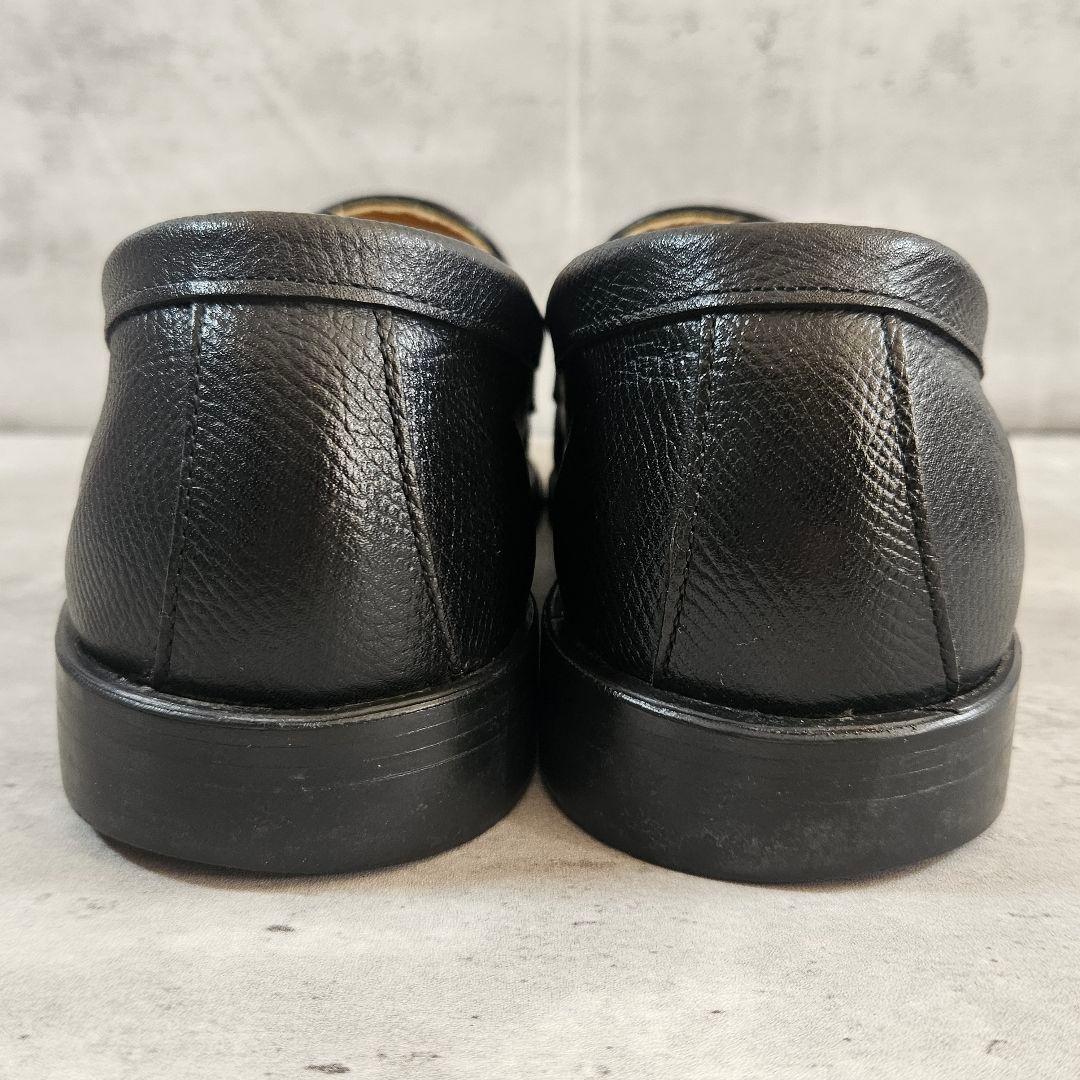 ケンフォード タッセルローファー 25.5cm 黒 シボ本革 定番人気