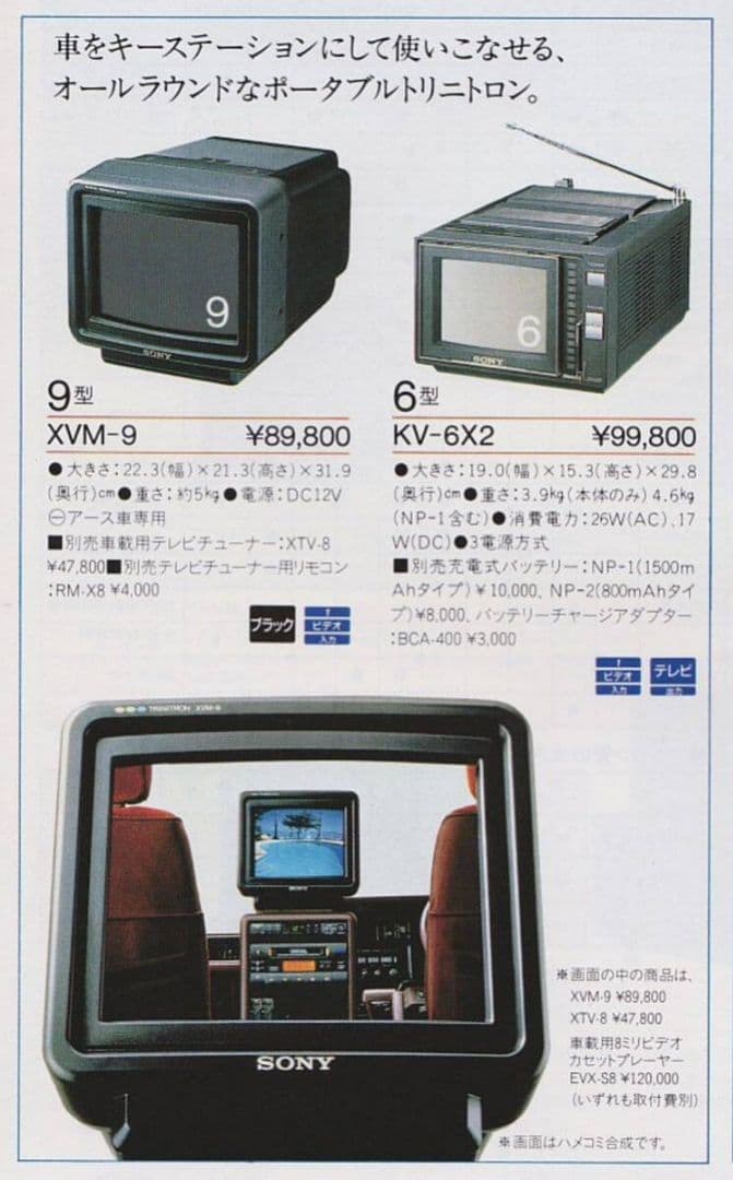 希少】 昭和レトロ SONYブラウン管カラーモニター XVM-9 車載用 - メルカリ