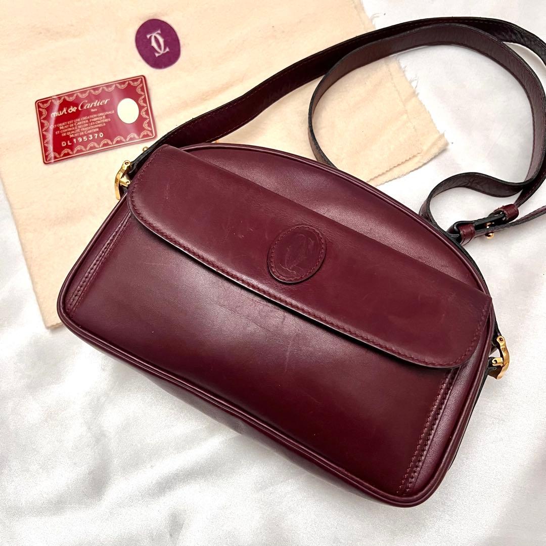 ◇Gカード付き激レア美品◇カルティエ マストライン ミニショルダー