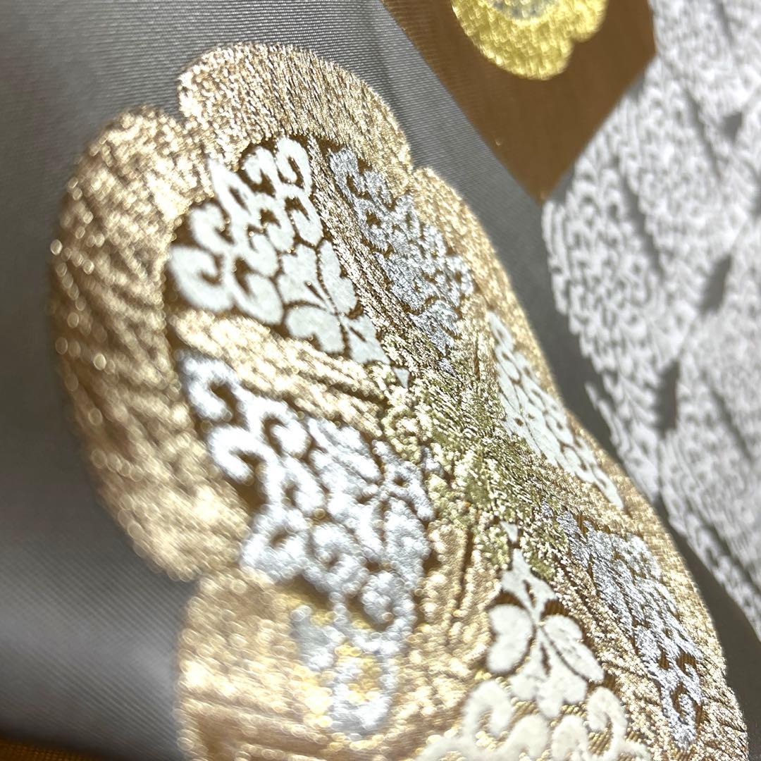 正絹　袋帯《亀甲花紋様》