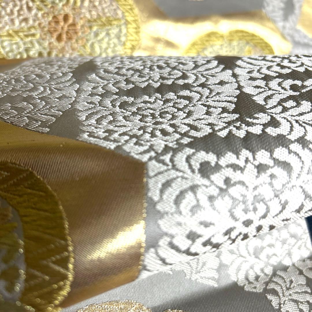 正絹　袋帯《亀甲花紋様》