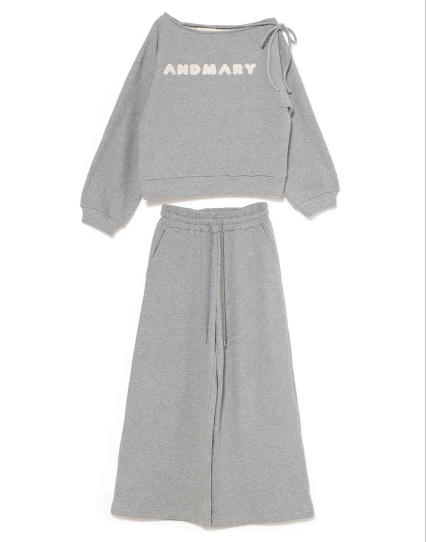 アンドマリー Mary logo loose set up gray - メルカリ