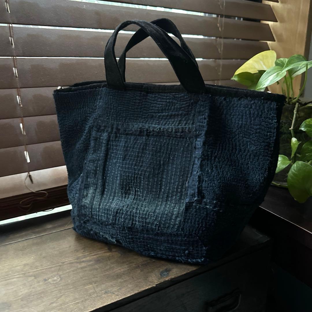 ⚠️J J様専用 総刺し子2wayバッグ/藍染／襤褸 - メルカリ
