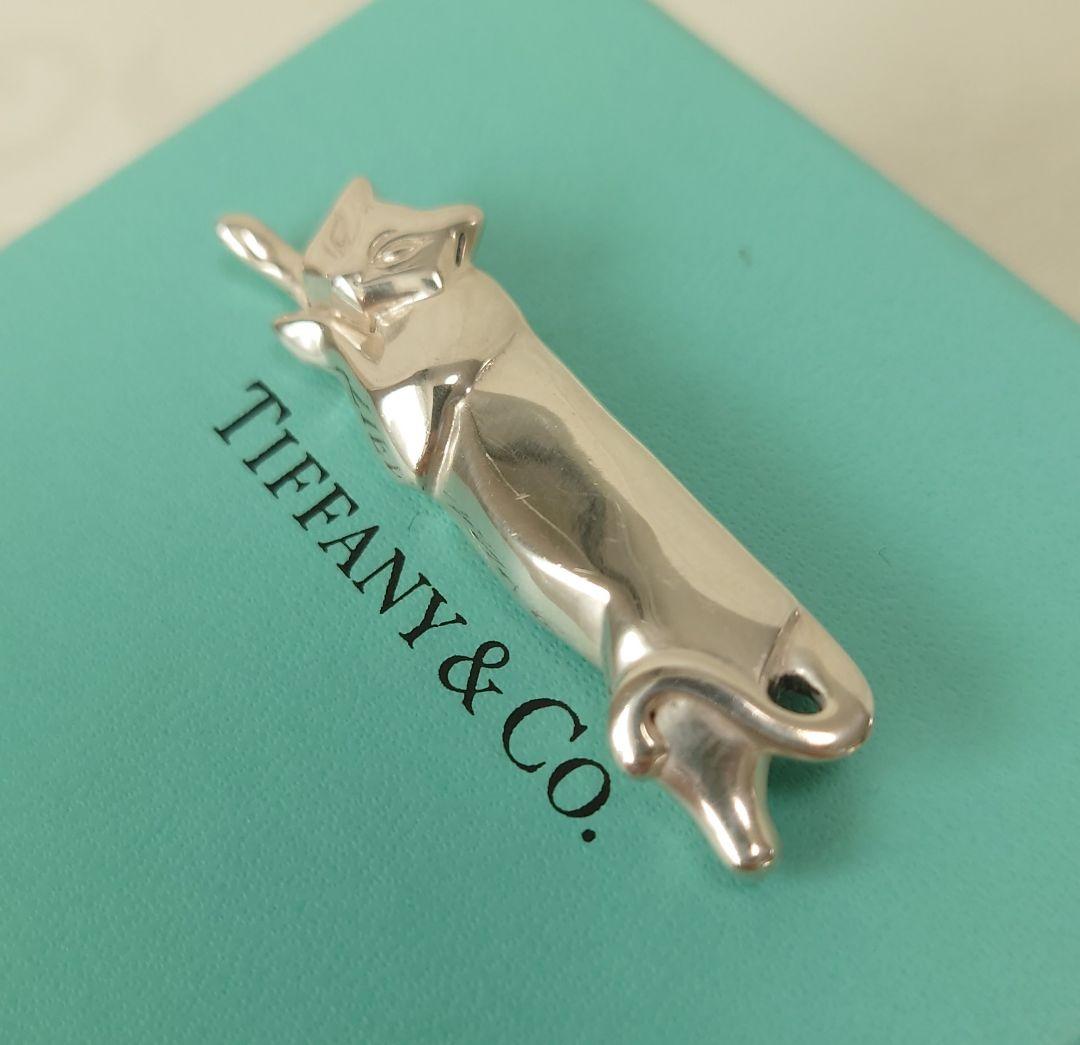 希少】TIFFANY ティファニー 猫 ブローチ 2318 - メルカリ