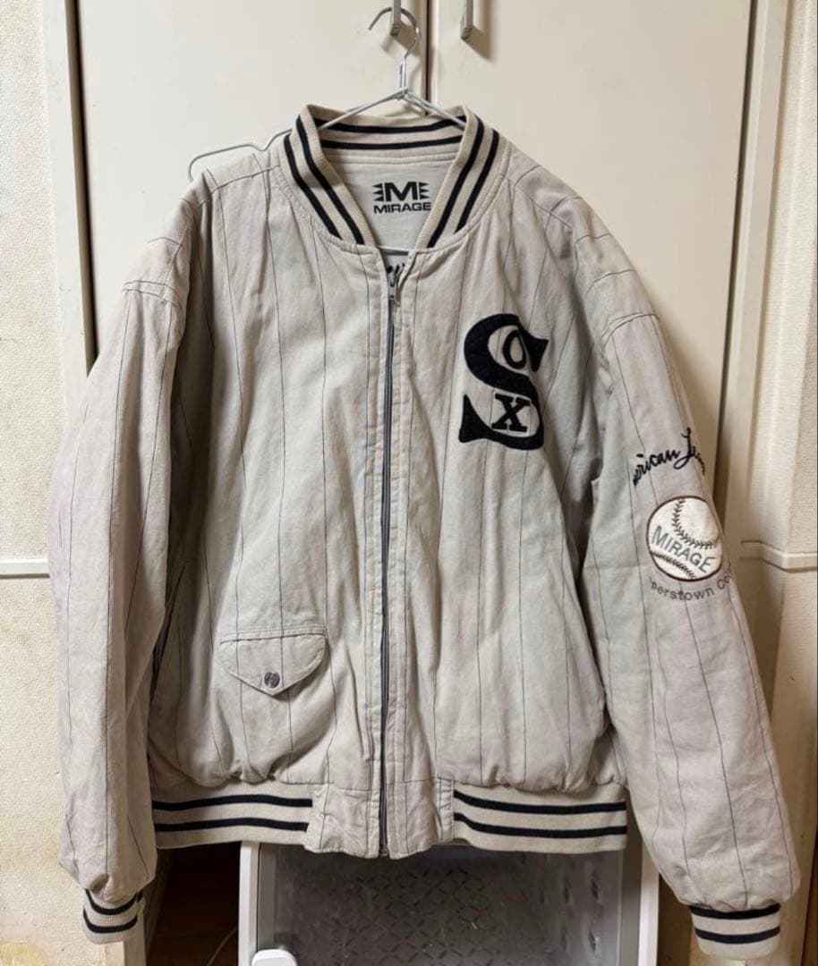 ヴィンテージ 90s Mirage リバーシブル ホワイトソックス スタジャン