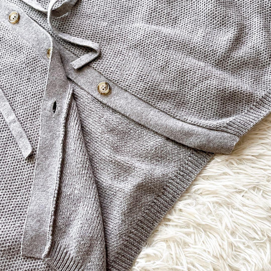 美品】マックスマーラ ロングカーディガン カシミヤ混 リボンベルト