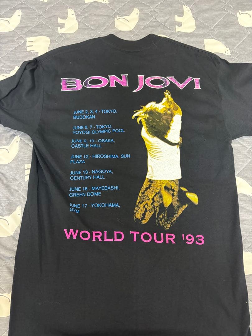超レアL美品！90s BON JOVI 日本TOUR Tシャツ BROCKUM製