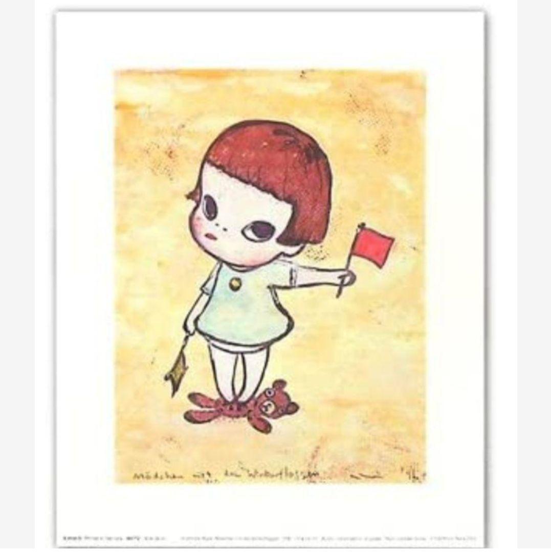 現代アート 奈良美智 ポスター『手旗信号』公式 NARA YOSHITOMO - メルカリ