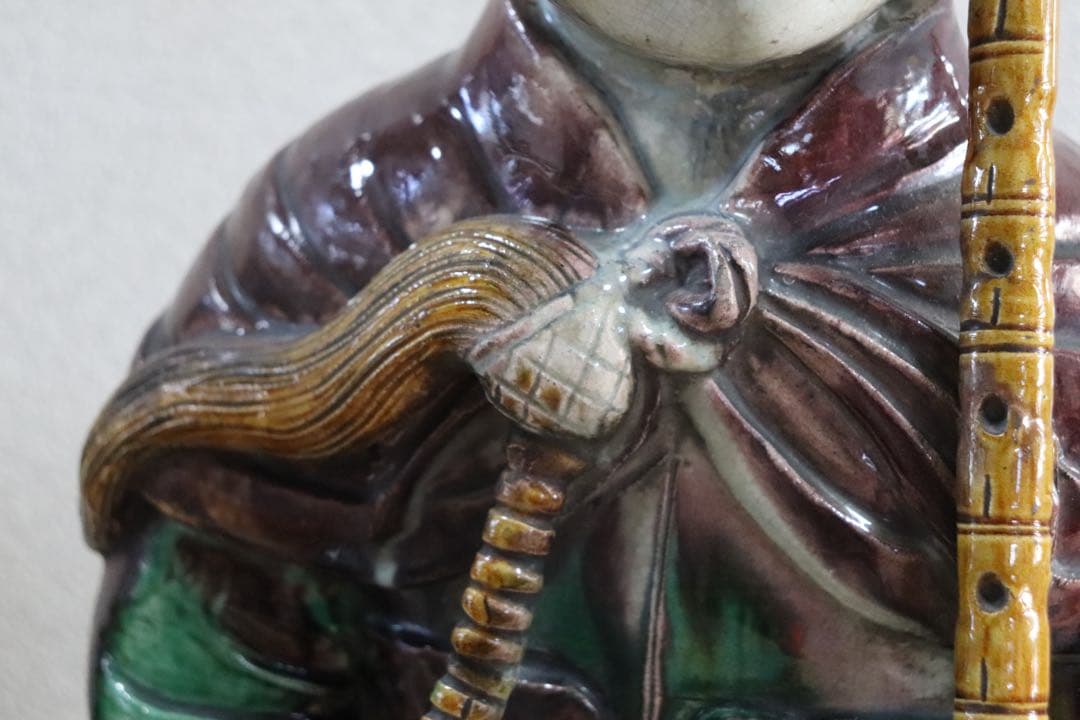 中国 清時代初期 三彩持笛少女像 アンティーク 送料込み0207 - メルカリ