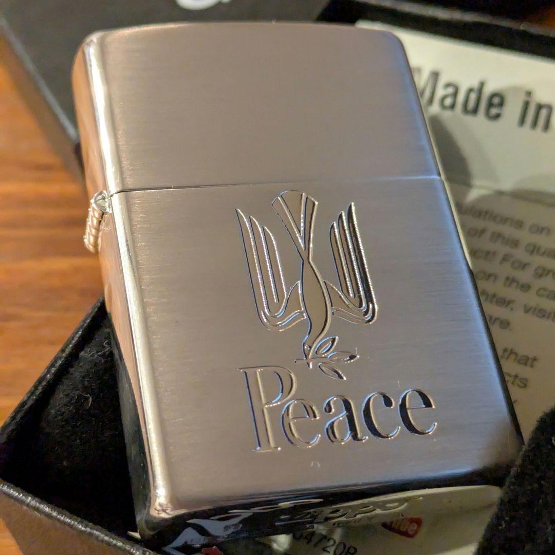 新品】ピース Peaceロゴ シルバー Zippo 限定品