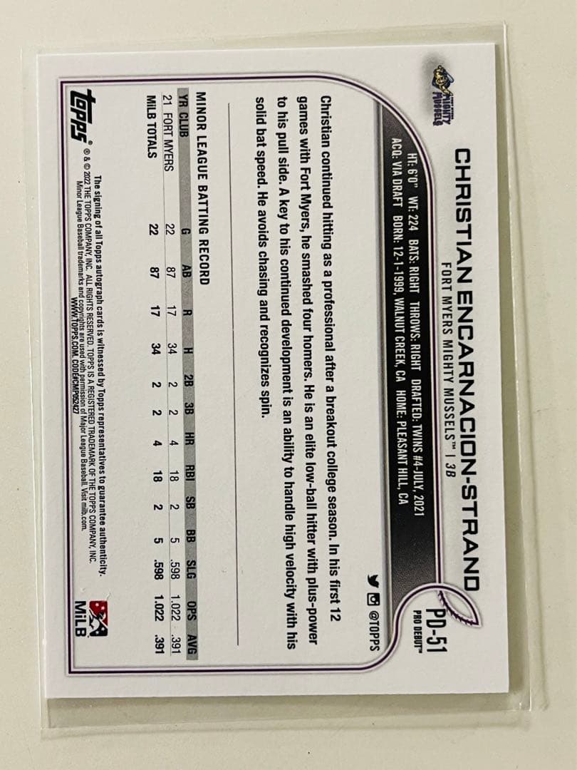 Christian Encarnacion-Strand 直筆サイン MLB - メルカリ