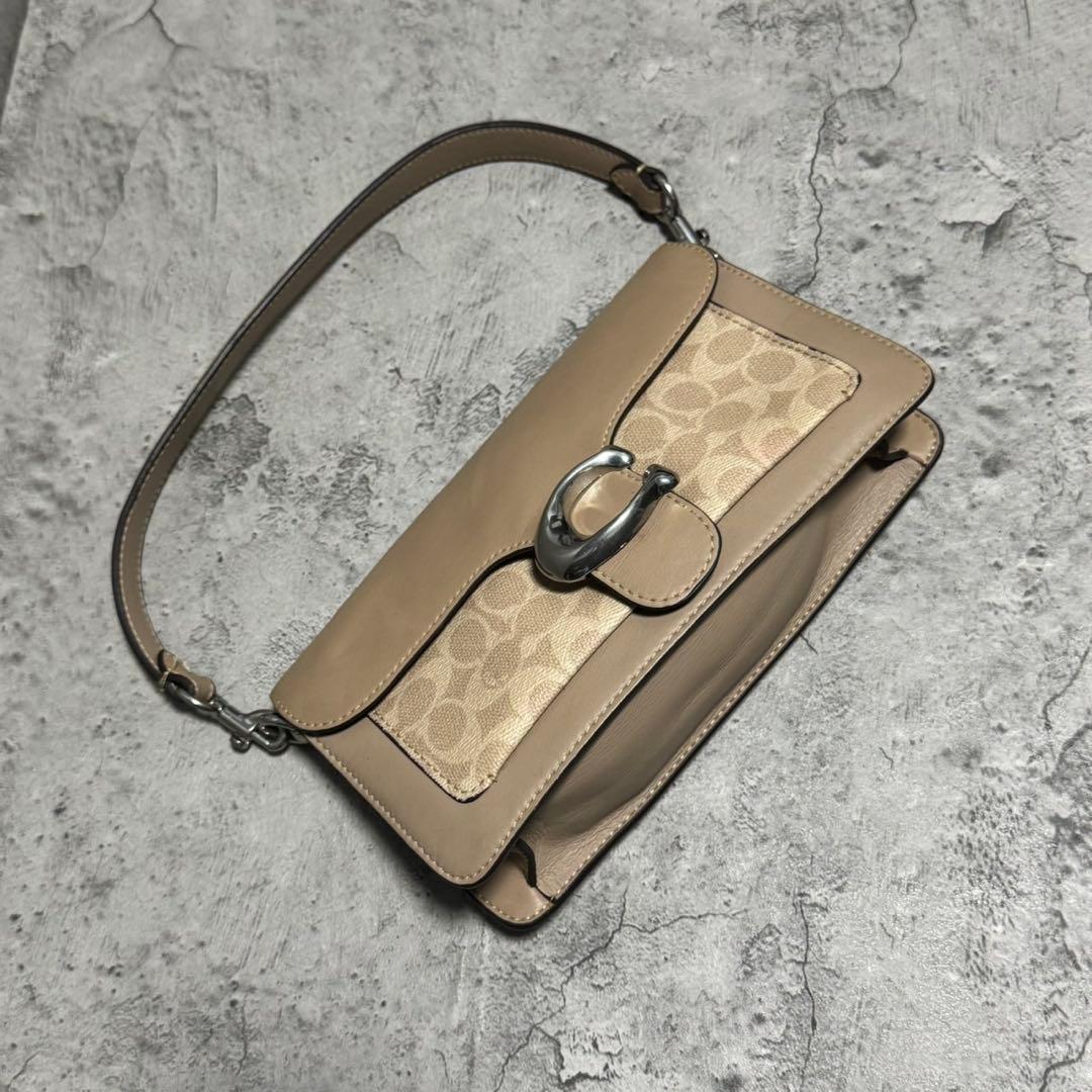良品 コーチ ワンショルダーバッグ タビー20 PVC レザー ベージュ COACH（コーチ） ショルダーバッグ バッグ タビー ショルダー バッグ