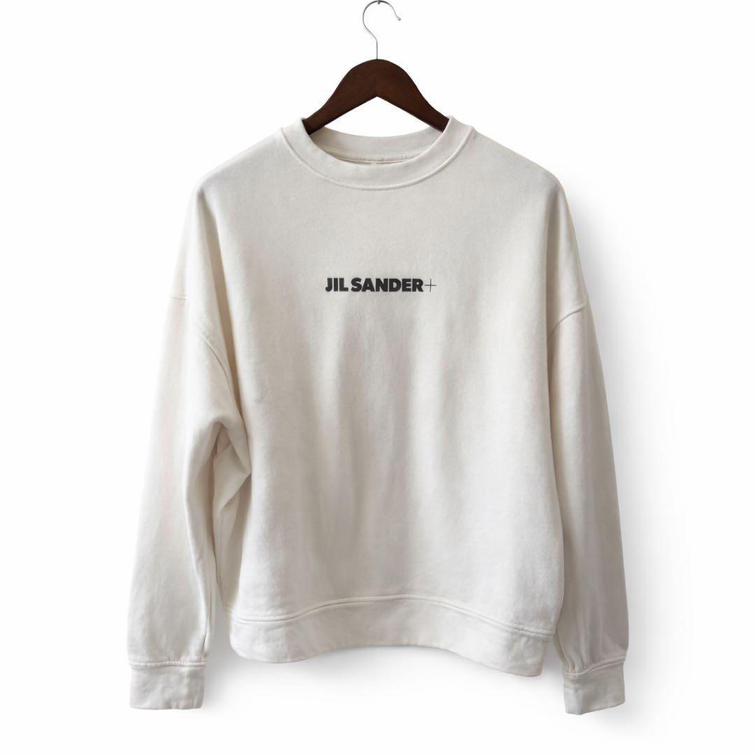 格安】JIL SANDER+ ジルサンダー ロゴ スウェット 白 M - メルカリ