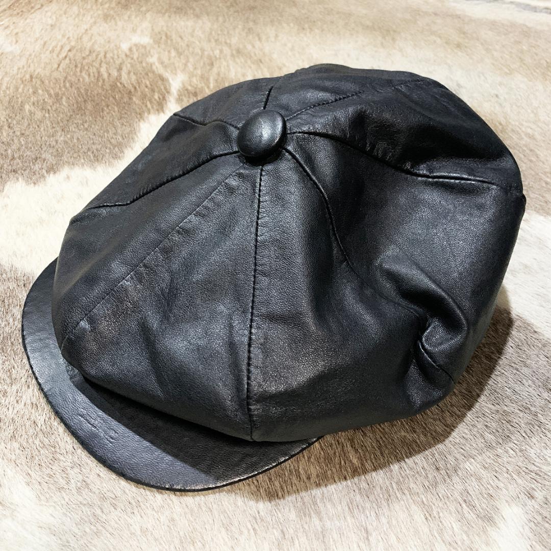 ニューヨークハット 本革 ラムレザー ビッグアップル キャスケット