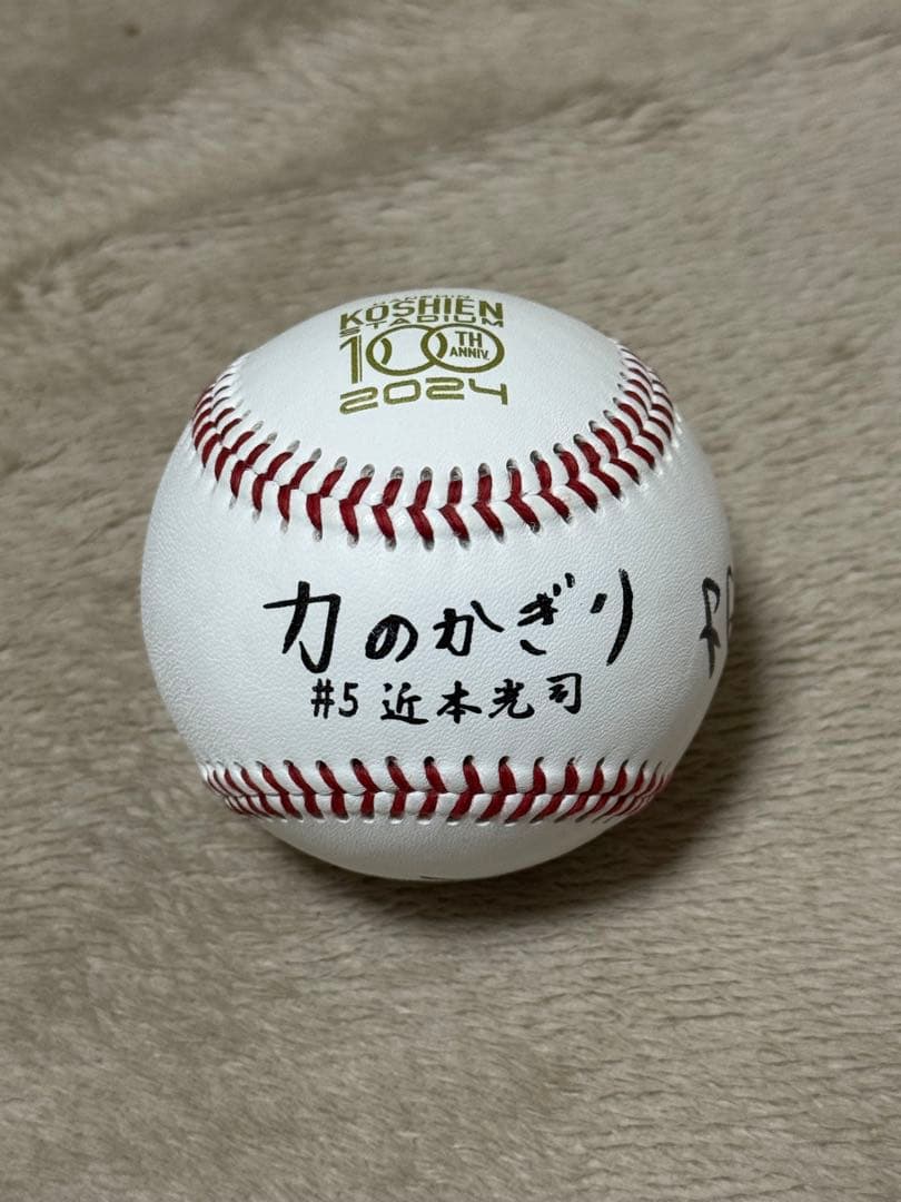 阪神タイガース100周年甲子園記念球 近本光司選手直筆サインボール 力